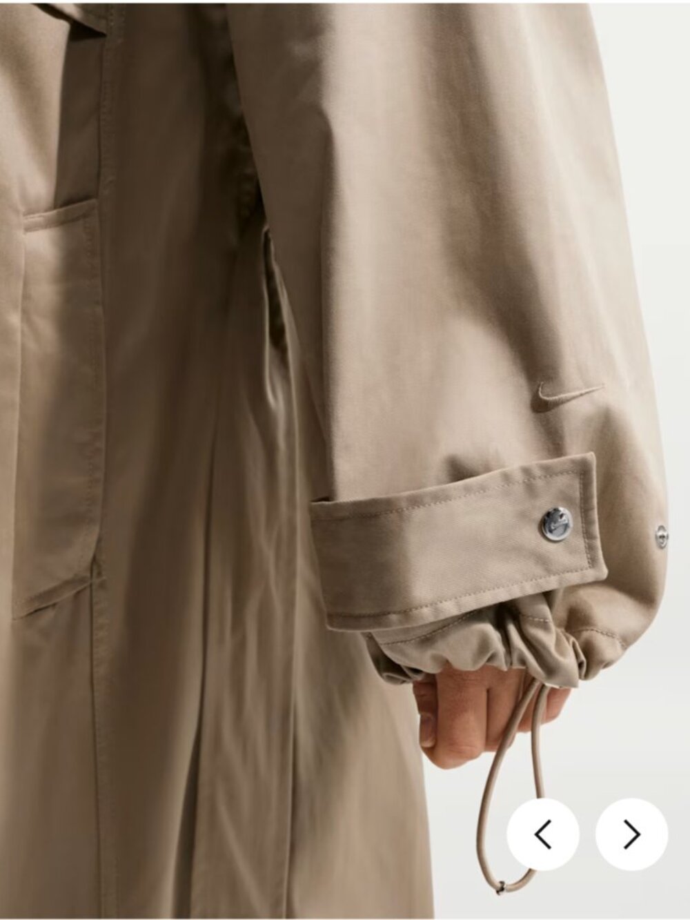NWT Nike Sportswear Airreverent Women's Khaki Trench Coat - Picture 8 of 10